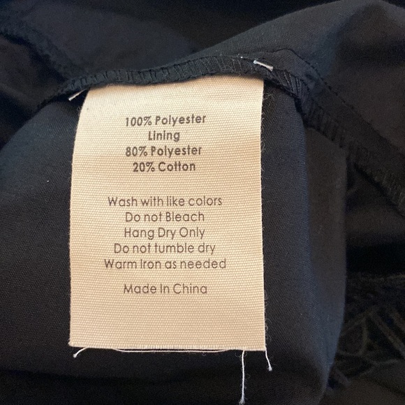 Rachel Parcell Anglaise L Black embroidered overlay fit & flare lined knee dress - Picture 12 of 16